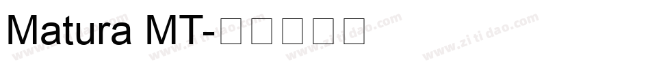 Matura MT字体转换